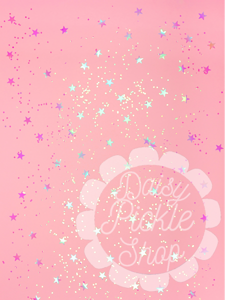Pink background with star patterns and 'Daisy Pickle Shop' logo.