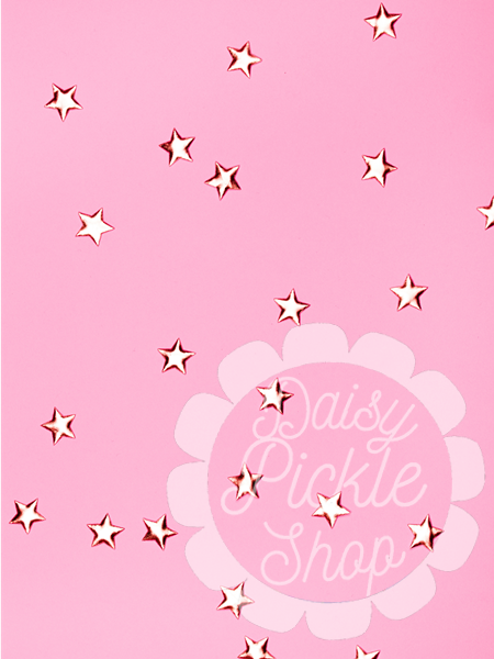 Pink background with star patterns and 'Daisy Pickle Shop' logo.