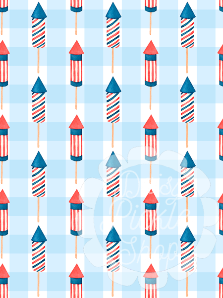 Pattern of red, white, and blue striped buoys on a light blue background