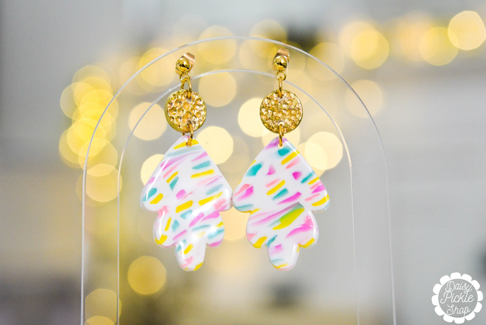 Funfetti Feather Earrings