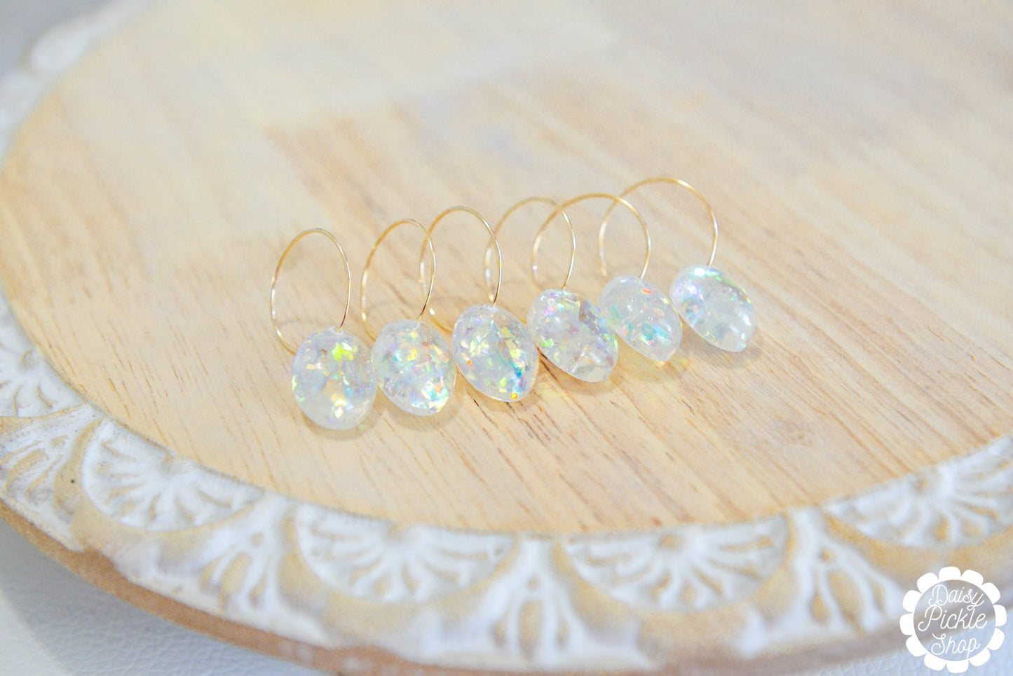 Opalescent Hoop Earrings  Media 3 of 9