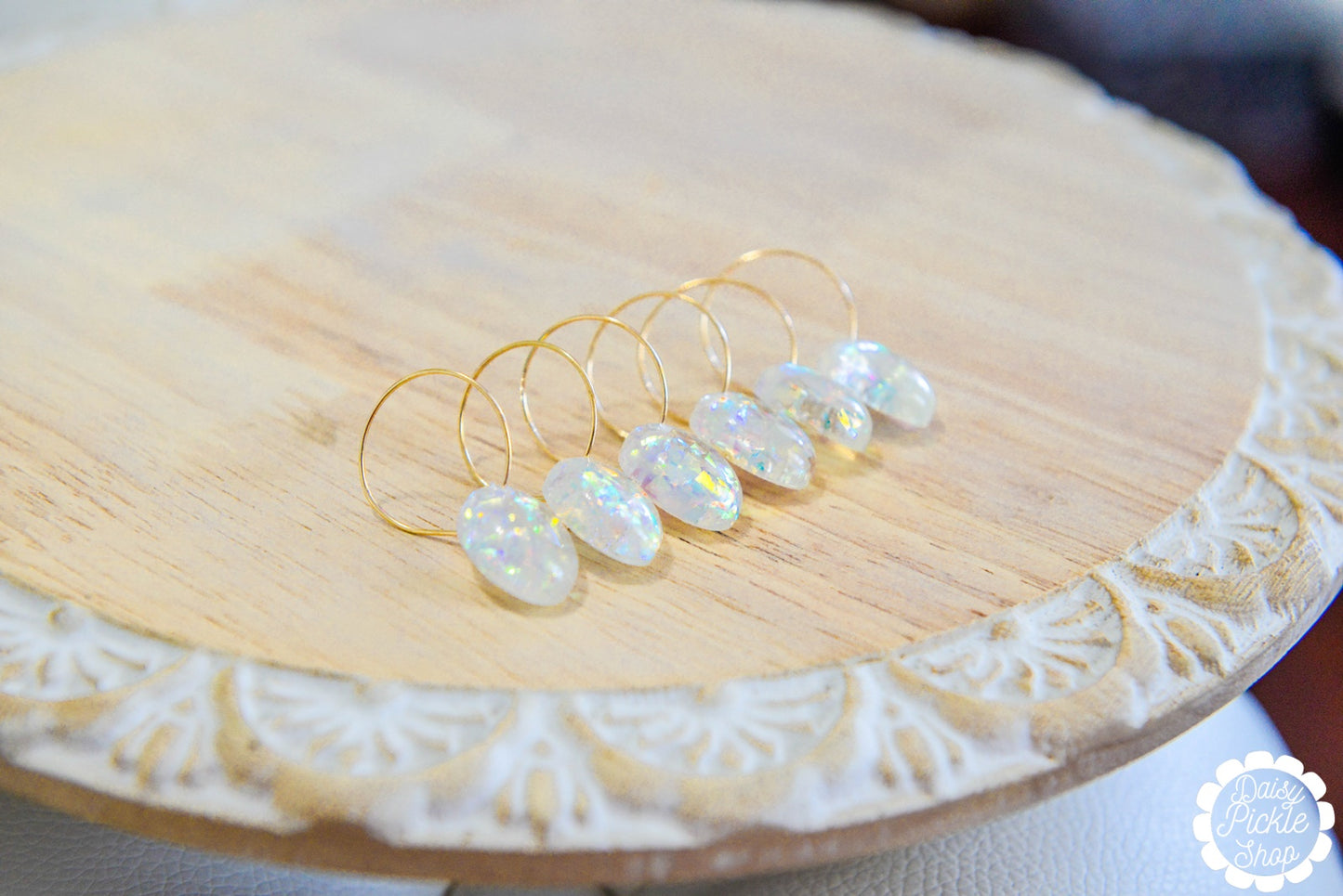 Opalescent Hoop Earrings  Media 7 of 9