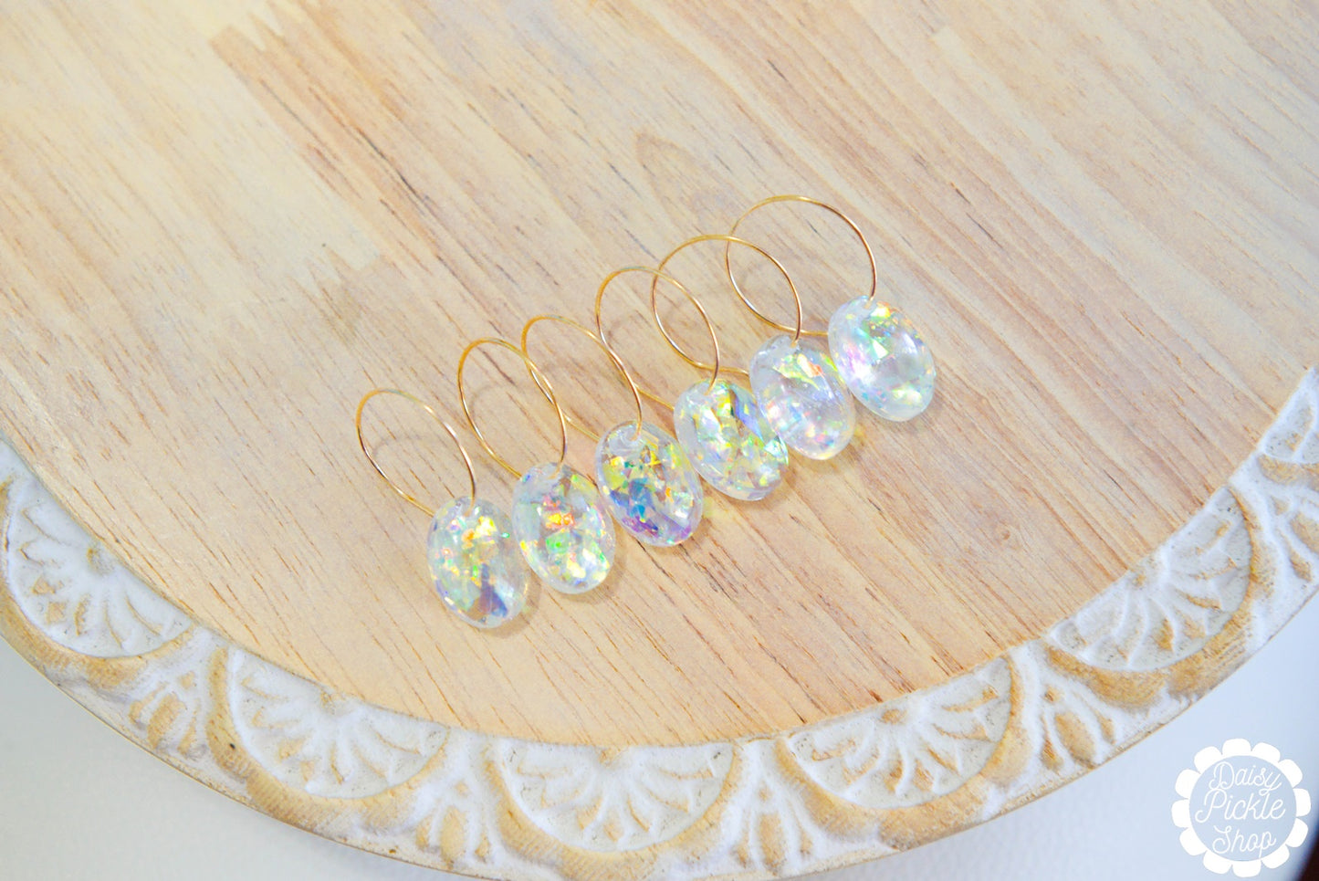 Opalescent Hoop Earrings  Media 6 of 9