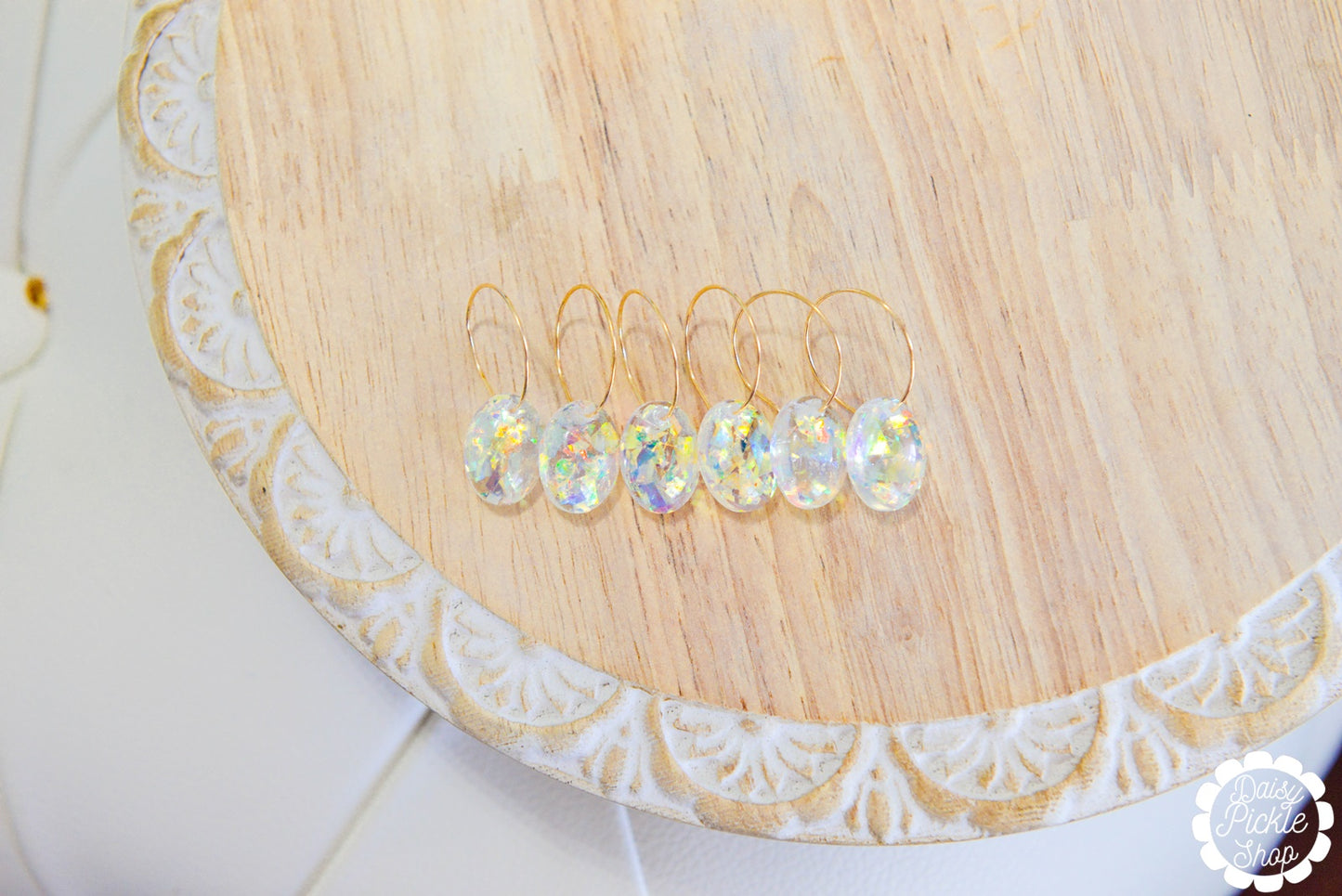 Opalescent Hoop Earrings  Media 9 of 9